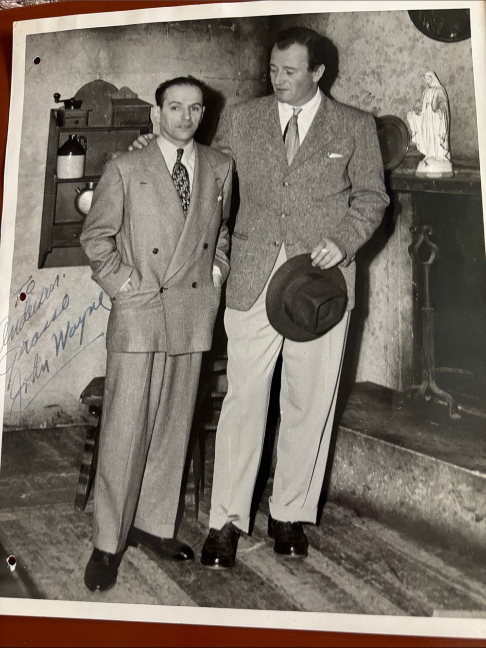 Signed JOHN WAYNE photo